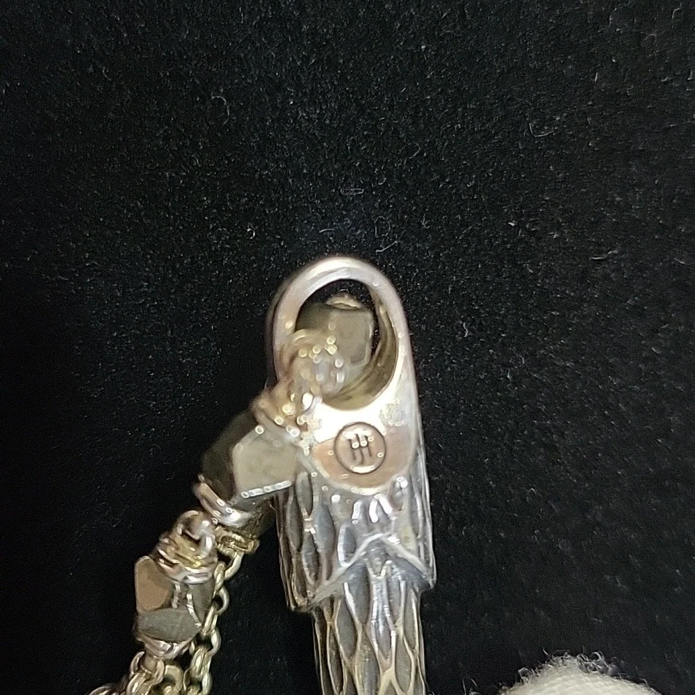 John Hardy Naga Silver Pendant & Pyrite Necklace - Picture 9 of 12